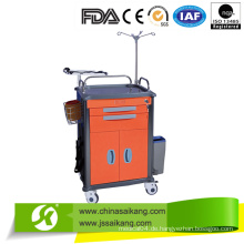 Krankenhaus ABS Emergency Trolley mit IV Pole &amp; Basket (CE / FDA / ISO)